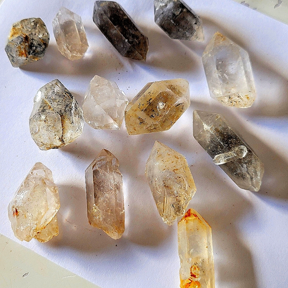 6pcs. Natural Herkimer Diamonds Crystals 15-30ctw AAA + Quality Jewelry Women ✨️